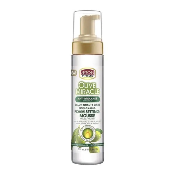 African Pride Olive Miracle Foam Setting Mousse 251ml